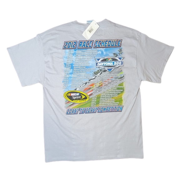 NWT 2012 NASCAR 54th Annual Daytona 500 T-shirt Size Large Double Sided - Picture 2 of 7